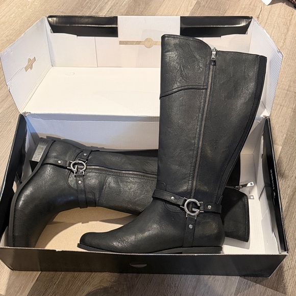 GBG Los Angeles Charcoal Over the Knee Boots